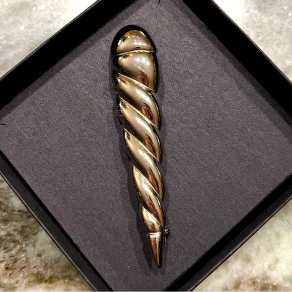 Vintage 80s spiral brooch - Picture 1 of 4